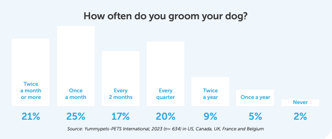 How often do you groom your dog graphic