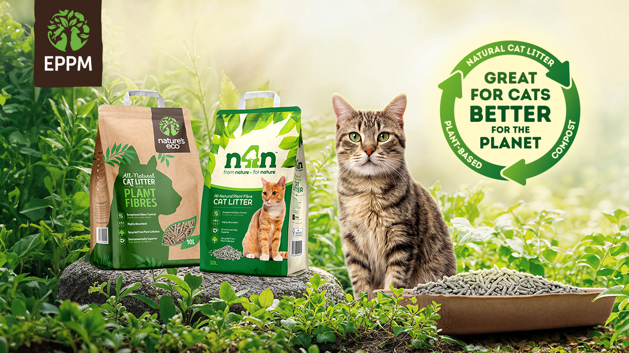 Sustainable plant-based cat litter