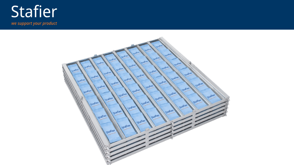 Sterilization trays, carriers and trolleys for each production line