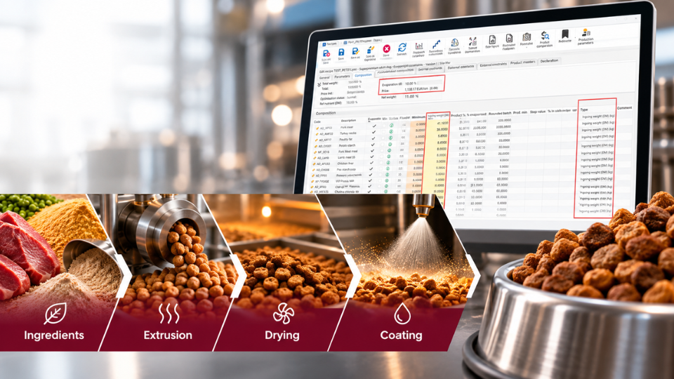 Multiple production steps. One complete pet food formula.